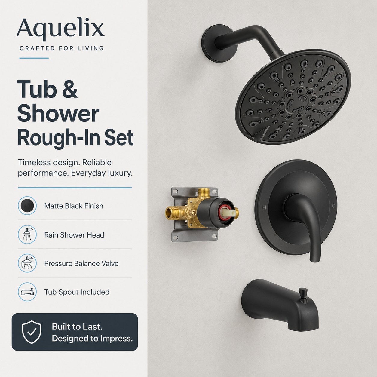 tub shower rough in set wholesale - AQ-T110 Tub & Shower Rough-In Set