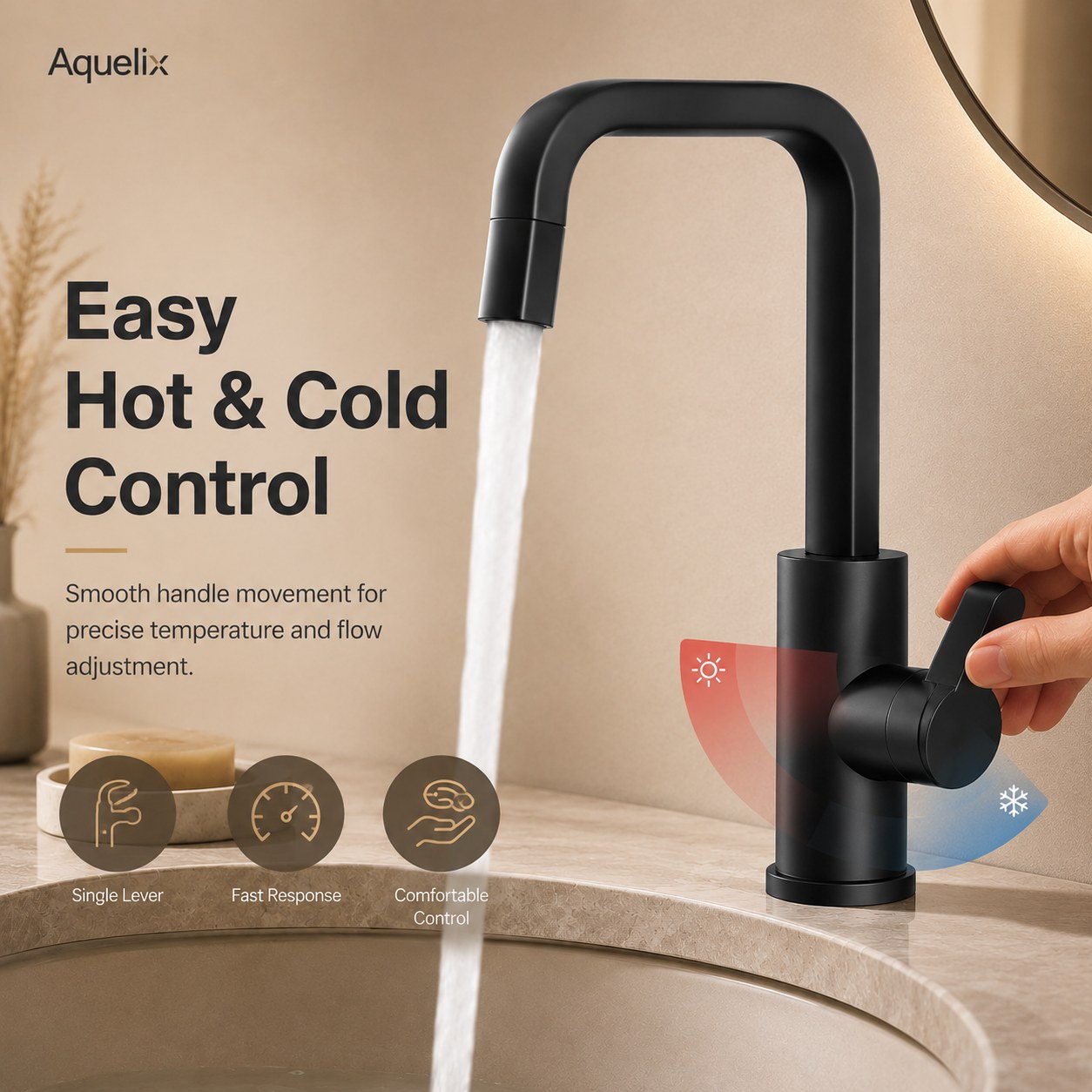 hot and cold kitchen faucet supplier - AQ-K120 Easy Hot & Cold Kitchen Faucet