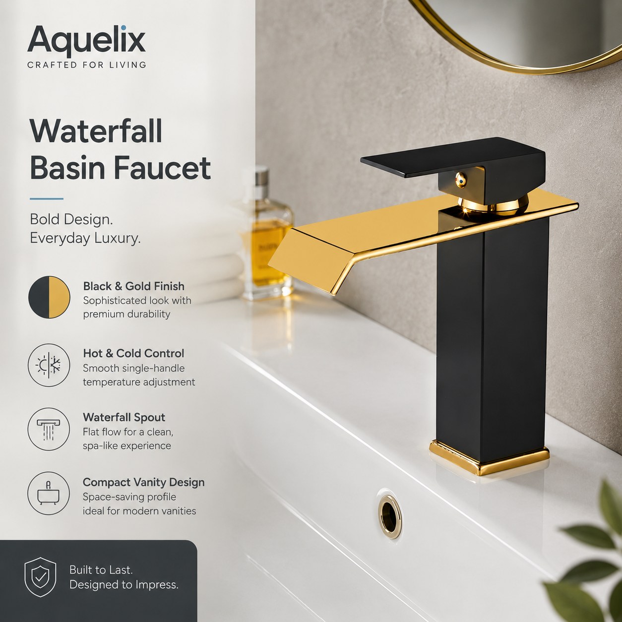 waterfall basin faucet manufacturer - AQ-B220 Waterfall Basin Faucet