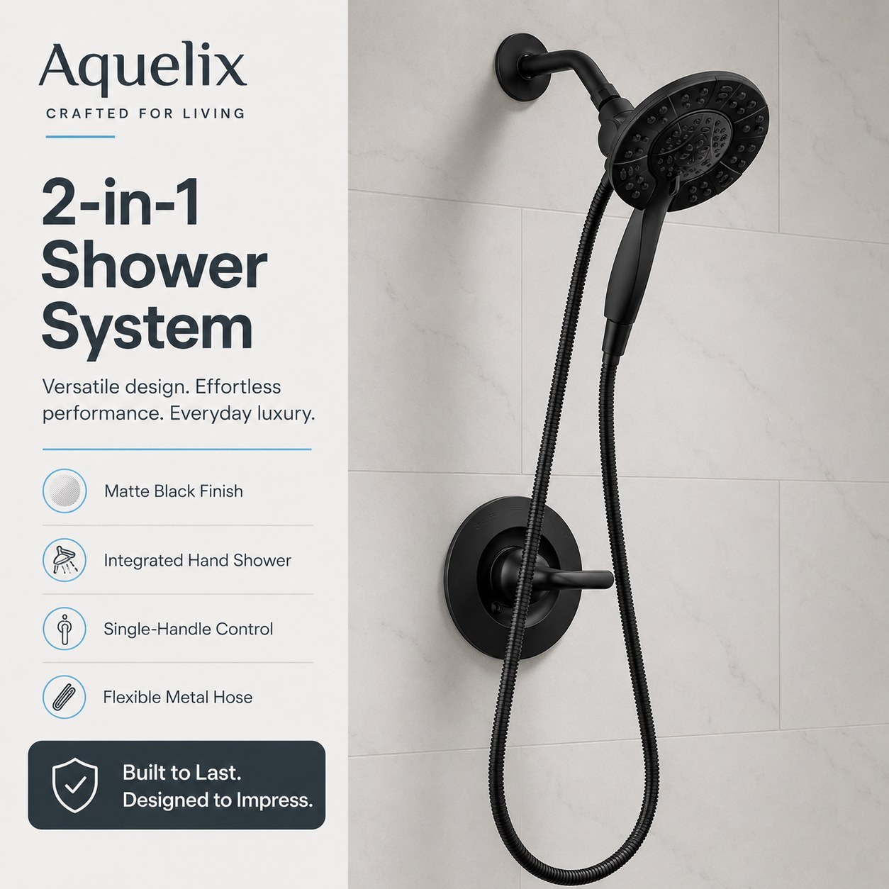 2 in 1 shower system wholesale - AQ-SY410 2-in-1 Shower System