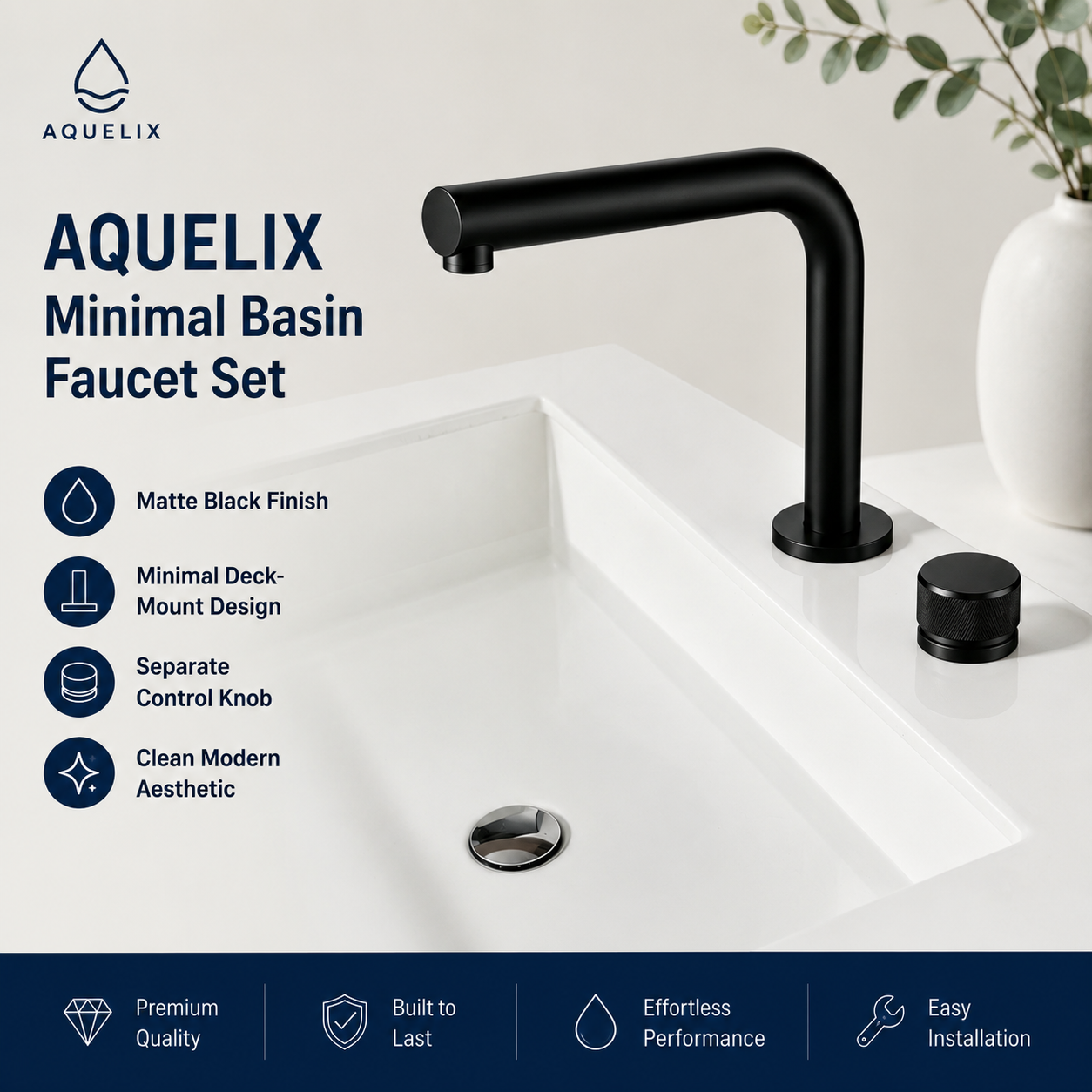 12-inch rainfall shower head  - Aquelix B2B manufacturer