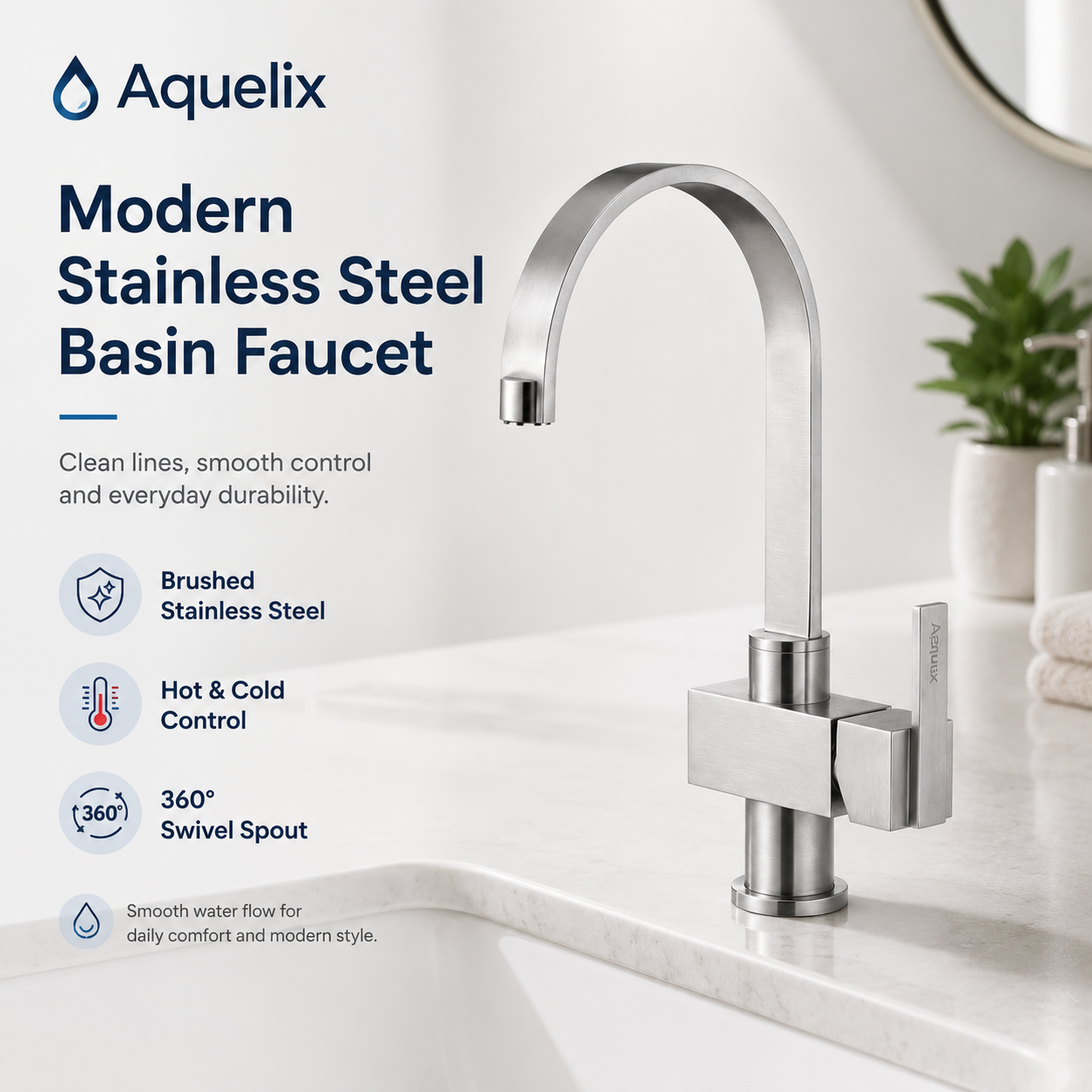 Modern Stainless Steel Basin Faucet - modern stainless steel basin faucet