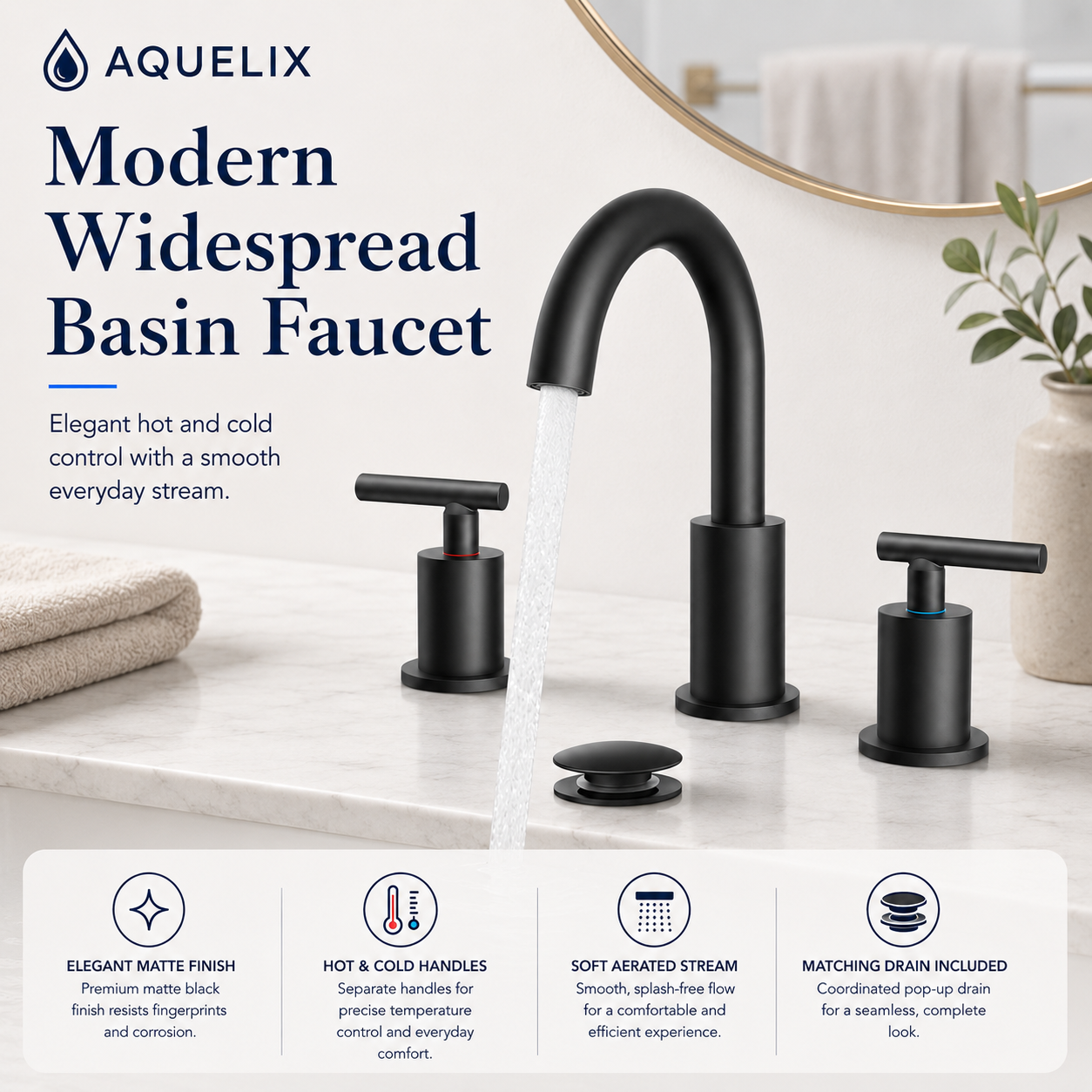 Modern Widespread Basin Faucet - modern widespread basin faucet