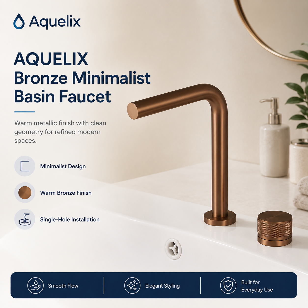 Bronze Minimalist Basin Faucet - bronze minimalist basin faucet