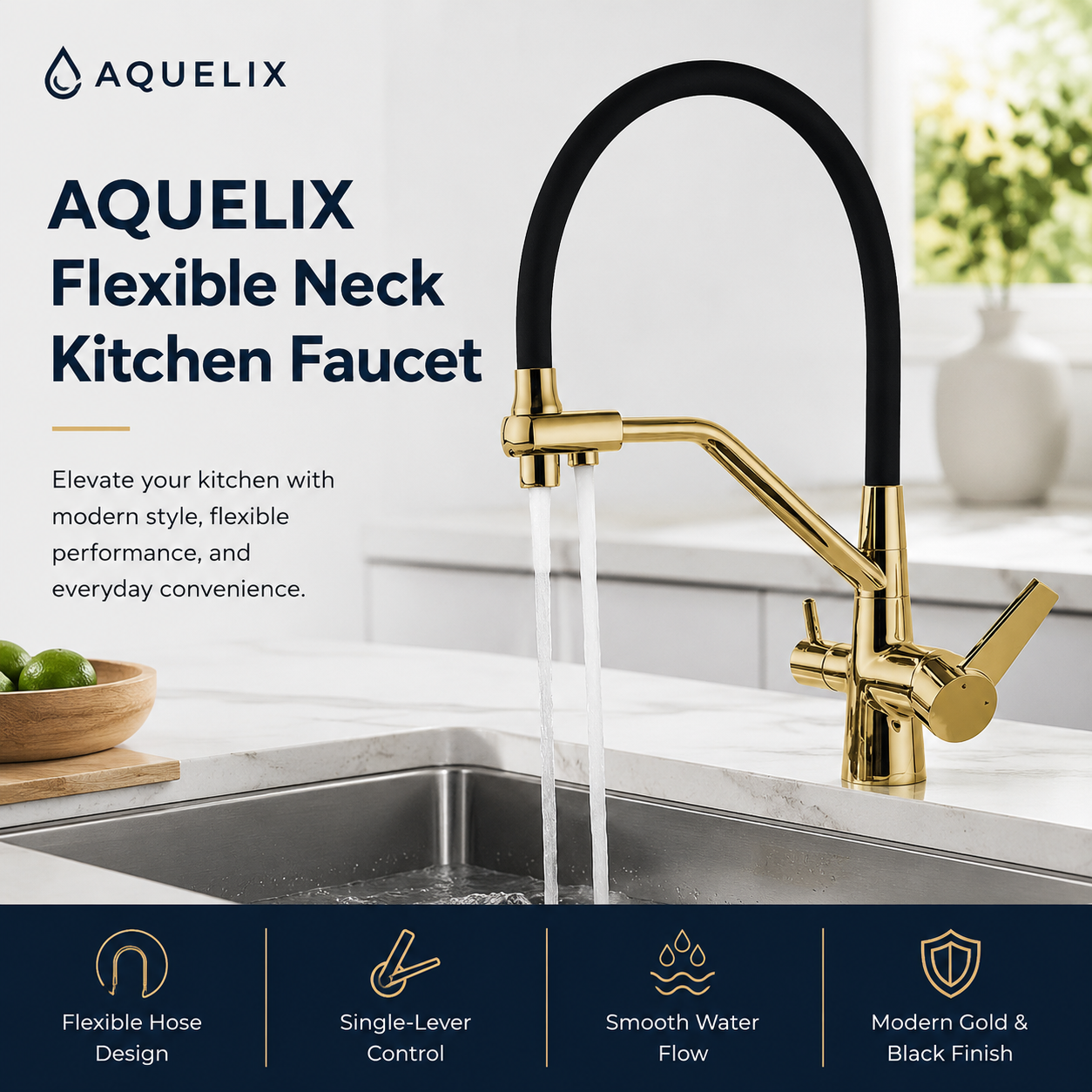 Flexible Neck Kitchen Faucet - flexible neck kitchen faucet
