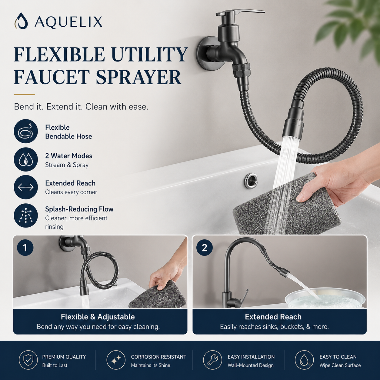 Flexible Utility Faucet Sprayer - flexible utility faucet sprayer