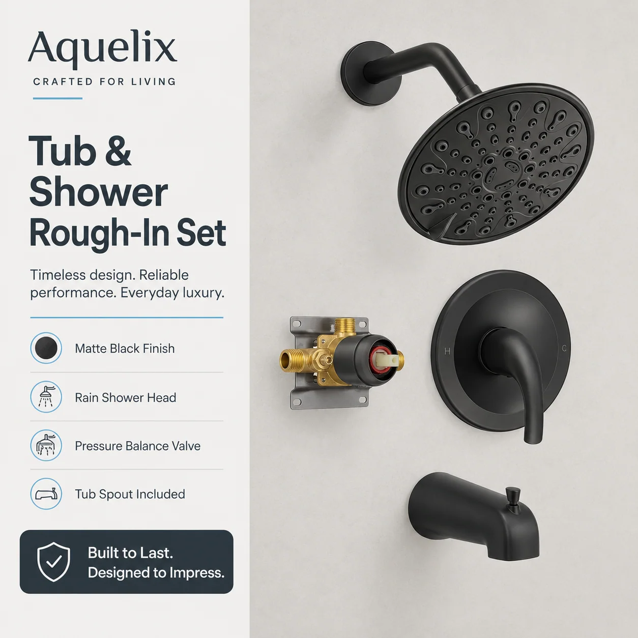 Tub and Shower Rough-In Set - tub and shower rough in set